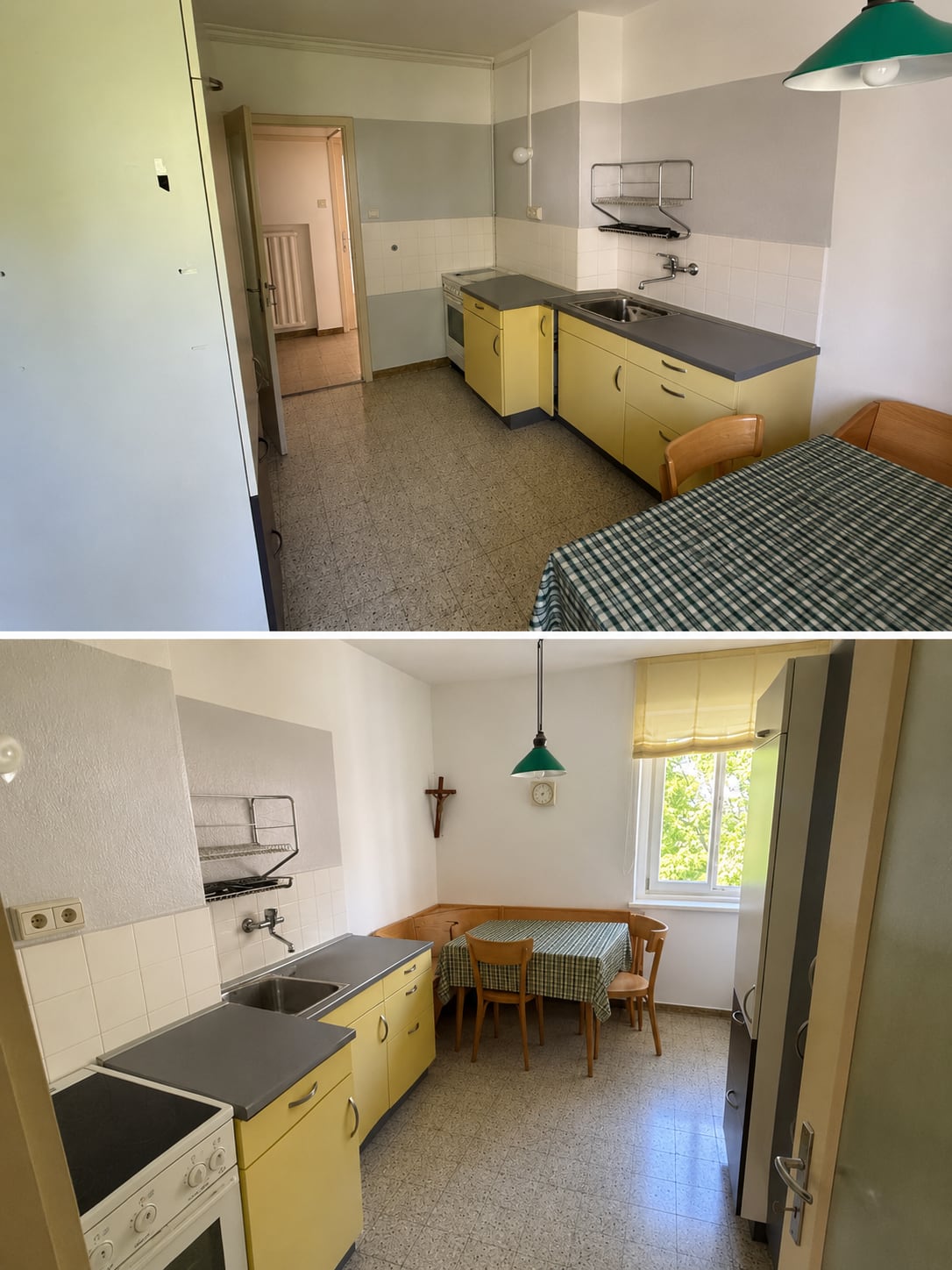 Separate kitchen in the 4-room apartment in Seis